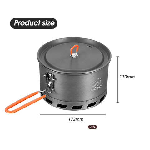 Conjunto de panelas de acampamento portátil de alumínio para escalada