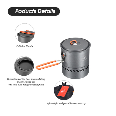 Mochila de piquenique Conjunto de utensílios de cozinha para acampamento 