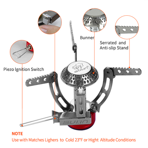 Fogão a gás de acampamento mini queimador único CE para pesca