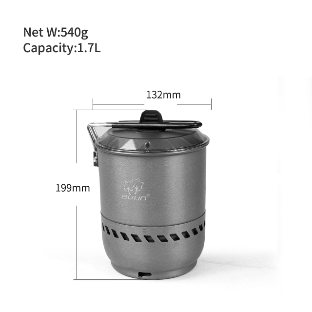 Conjunto de panelas de acampamento para nidificação de alumínio ao ar livre