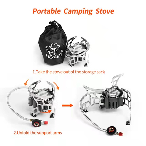 Fogão a gás de camping de mesa ultraleve para uso em churrasqueira 