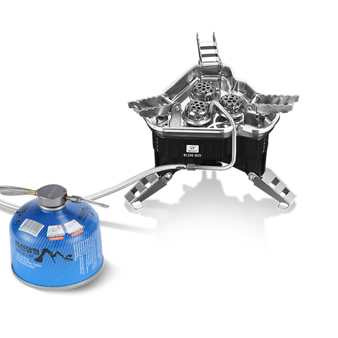 Minifogão a gás de acampamento portátil e flutuante para acampamento 