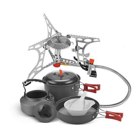 Minifogão a gás de acampamento leve e portátil para piquenique 